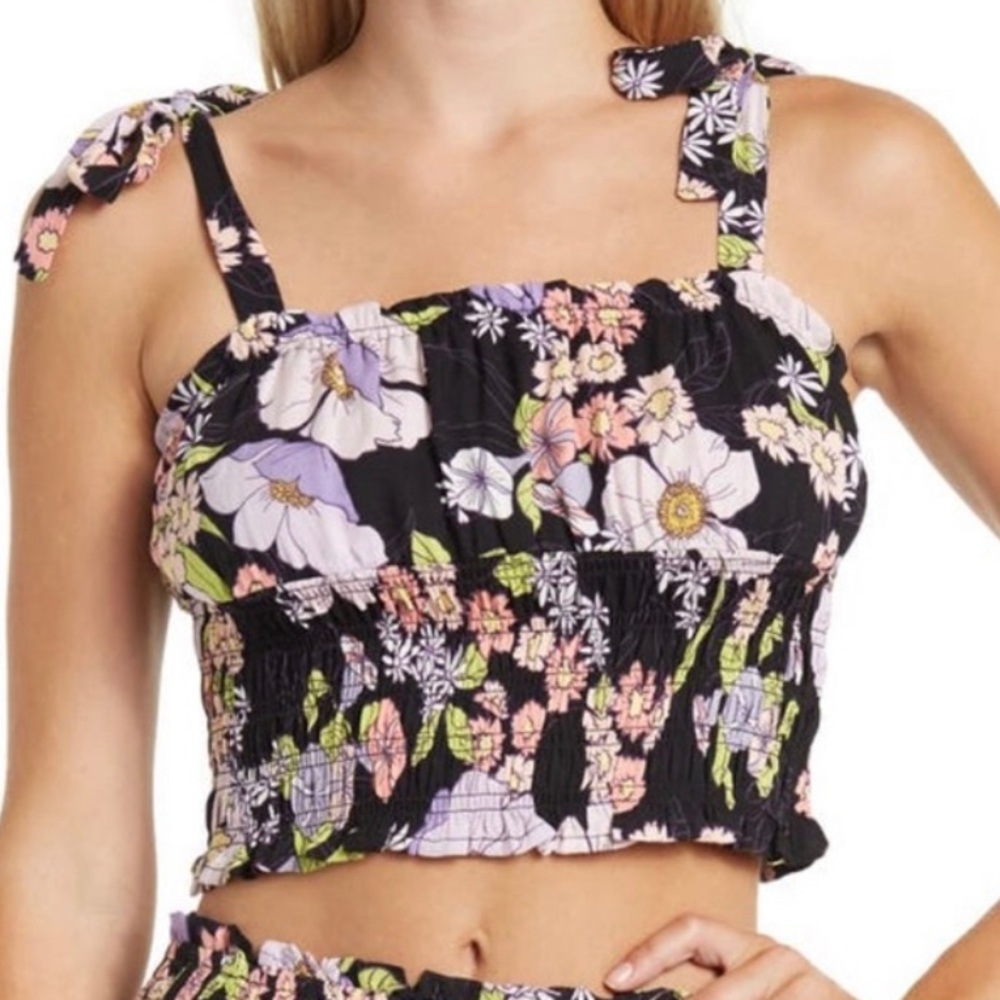 AFRM Smocked Crop Top - Great condition- Size XS